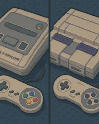 SNES/SFC Retro Game Console Cover Art